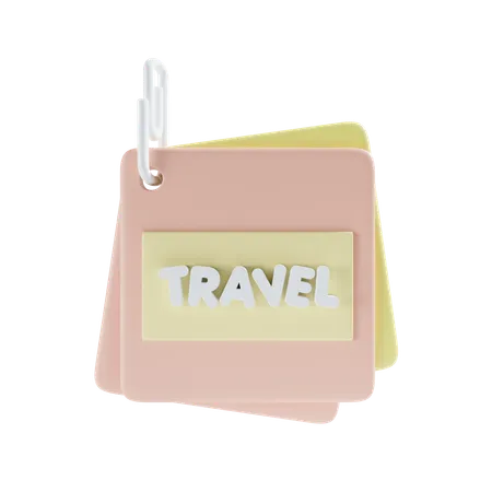 Mémo de voyage  3D Icon