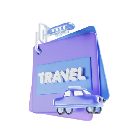 Memo For Travel 3 D Illustration 3D Icon