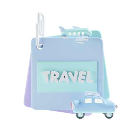 Memo For Travel  3D Icon