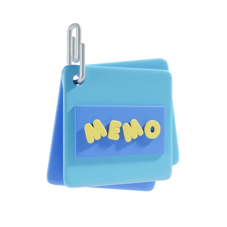 Memo Note  3D Icon