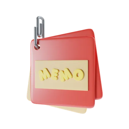 Memo Note  3D Icon