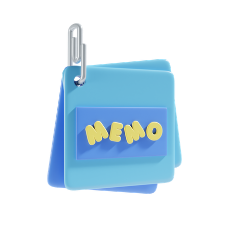 Memo Note  3D Icon