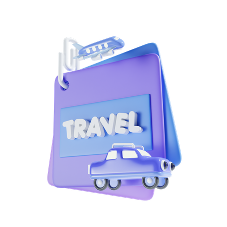 Nota para viajar  3D Icon