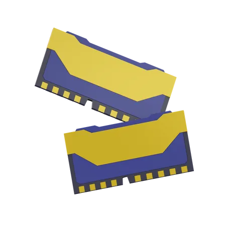 Mémoire RAM  3D Icon