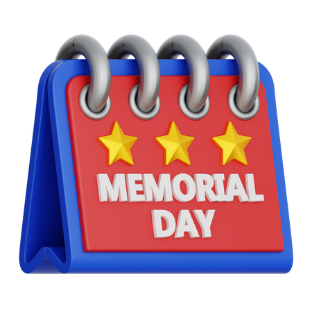 Memorial Day Calendar  3D Icon