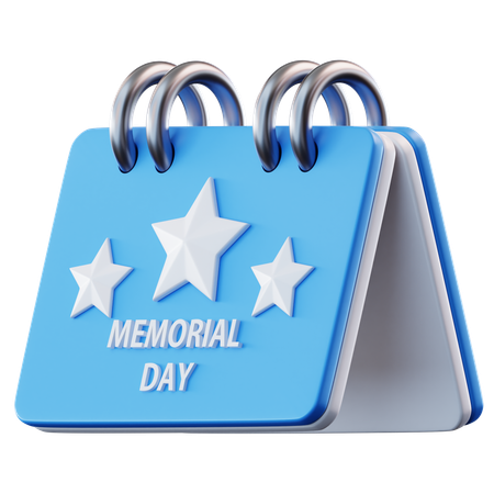 Memorial Day Calendar  3D Icon