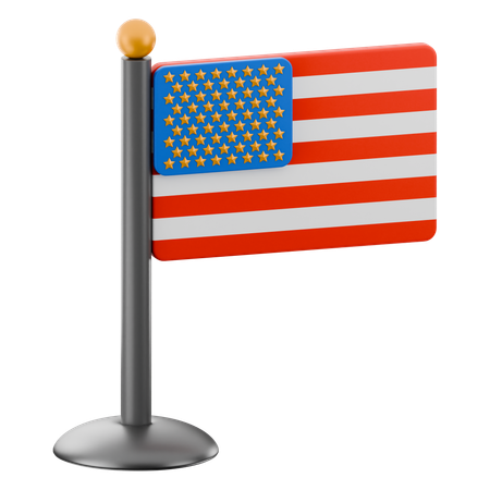 Memorial day USA Flag  3D Icon