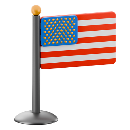 Gedenktag USA Flagge  3D Icon