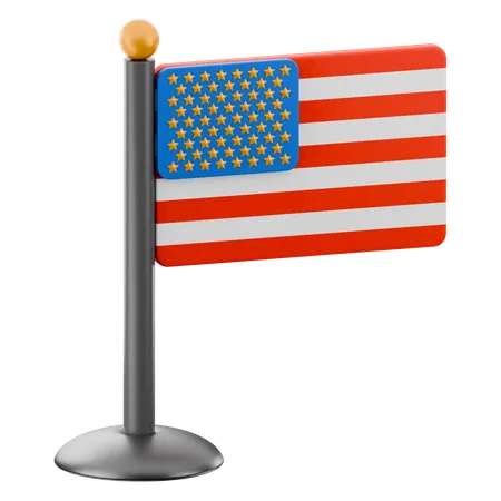 Gedenktag USA Flagge  3D Icon