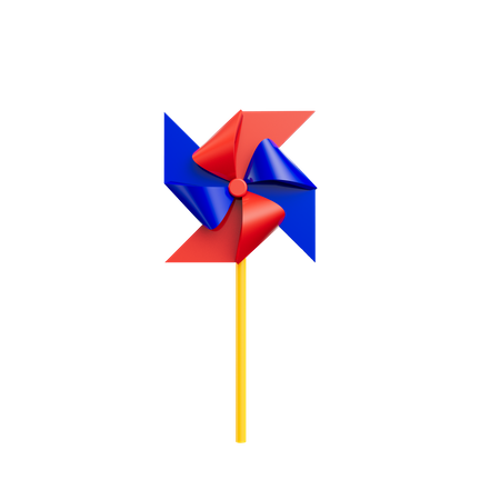 Memorial Paper Pinwheel  3D Icon