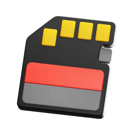 3 D Illustration Of Memory Card 3D Icon