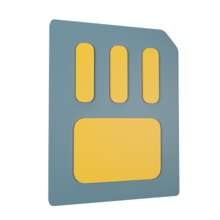 Memory Card  3D Icon