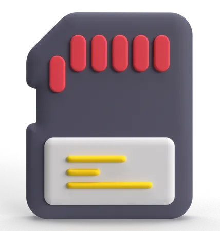 Memory Card  3D Icon