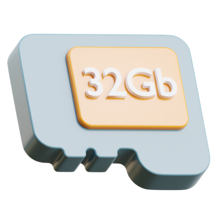 Memory Card  3D Icon