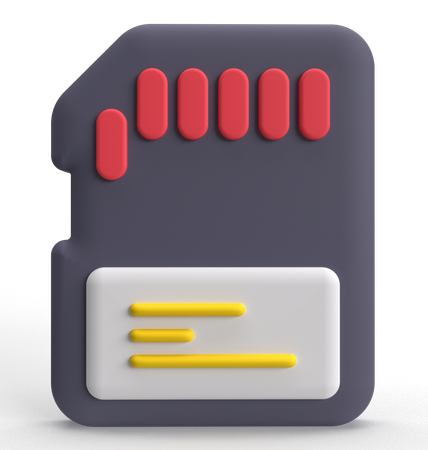 Memory Card  3D Icon