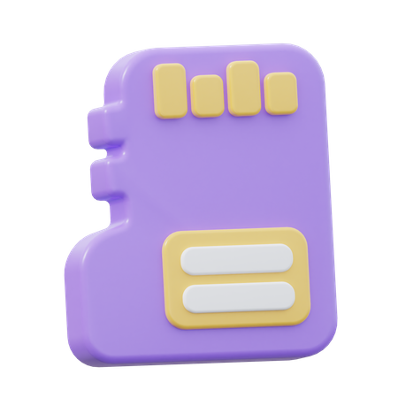 Memory Card  3D Icon