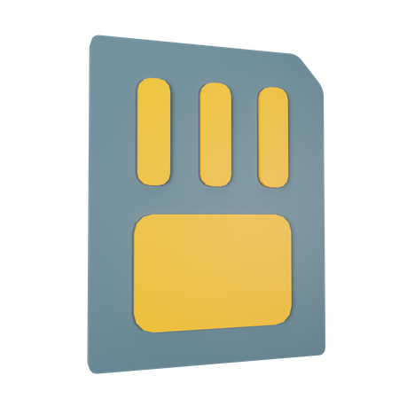 Memory Card  3D Icon