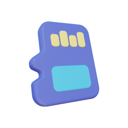 Memory Card  3D Illustration