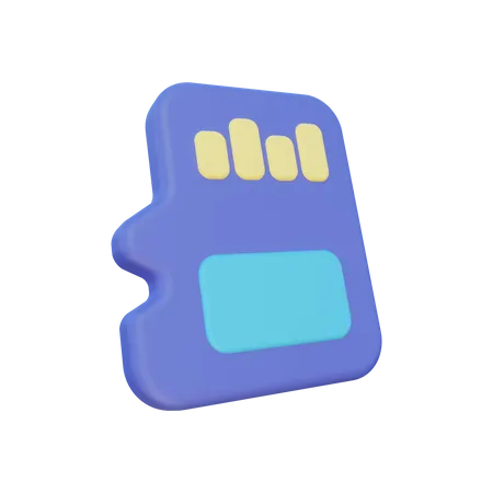 Memory Card  3D Illustration