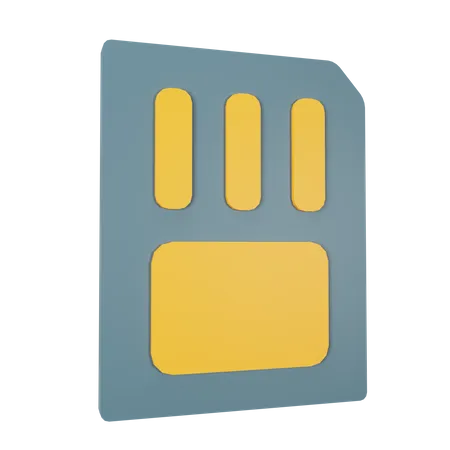 Memory Card  3D Icon