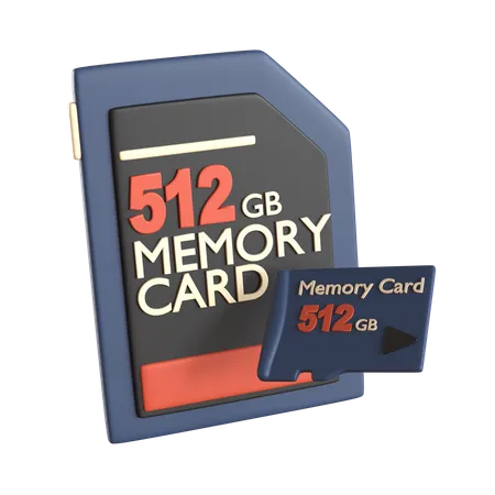 3 D Illustration Of Memory Card With Different Angle 3 D Rendering On Transparant Background 3D Icon