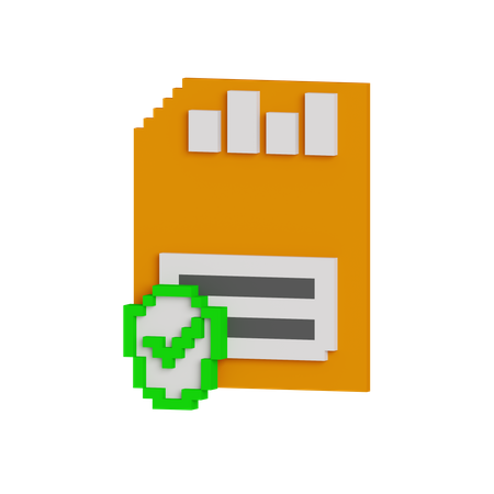 Memory Card Security  3D Icon