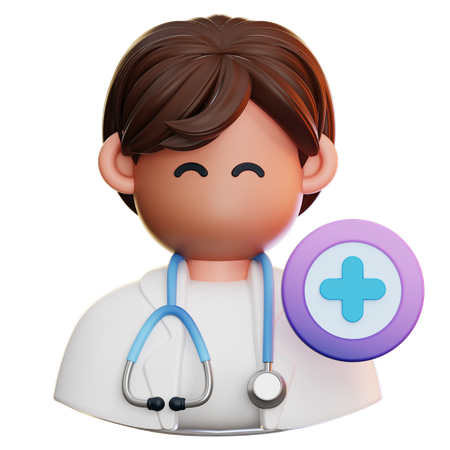 Men Doctor  3D Icon