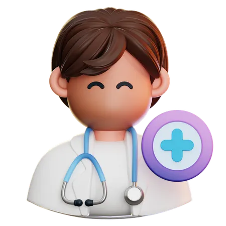 Men Doctor  3D Icon