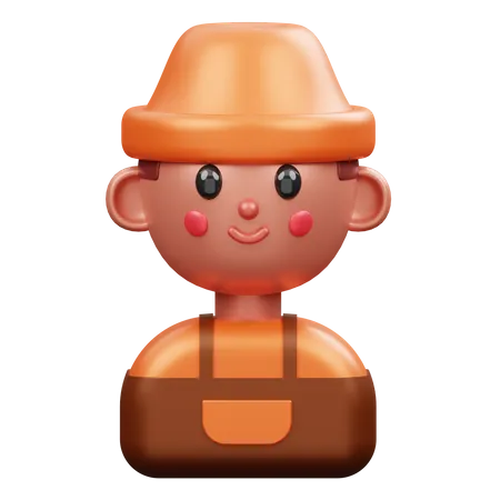 Men Farmer  3D Emoji