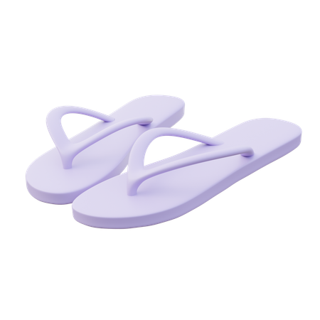 Men Flipflops  3D Icon