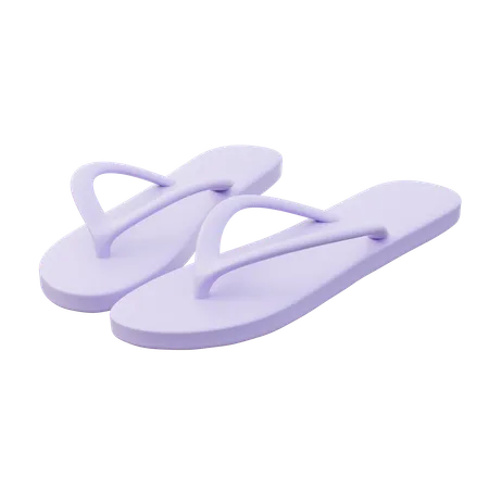 Men Flipflops  3D Icon