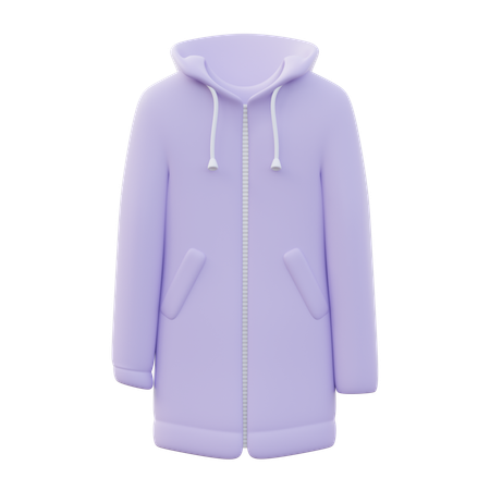 Men Raincoat  3D Icon