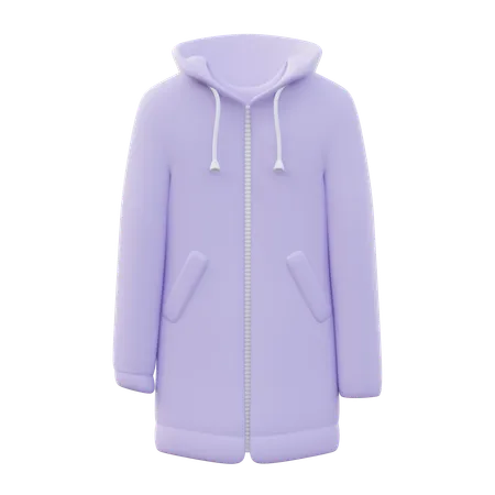 Men Raincoat  3D Icon