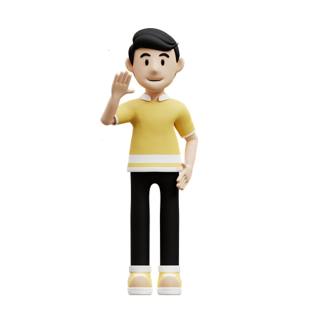 Men Say Hi  3D Icon