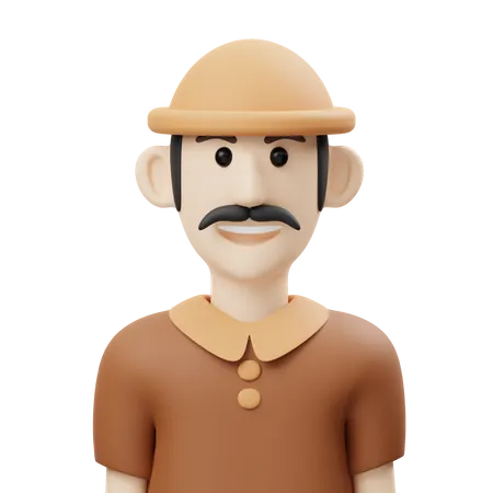 Men With Beanie  3D Illustration