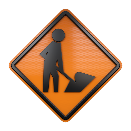 Men Working Sign  3D Icon