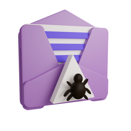 Menace par courrier électronique  3D Icon