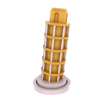 Menara Pisa  3D Icon