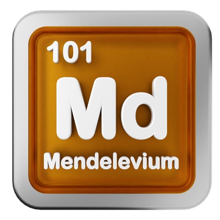 Mendelevium-Periodensystem  3D Icon