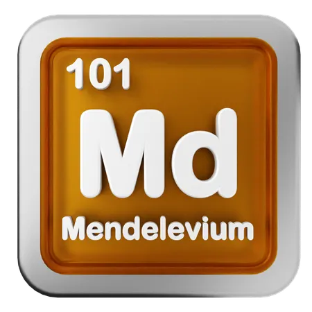 Mendelevium-Periodensystem  3D Icon