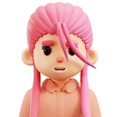 Garota  3D Icon