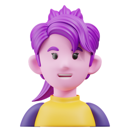 Garota  3D Icon