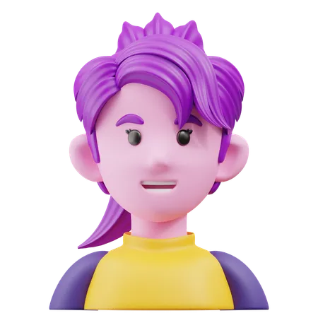 Garota  3D Icon