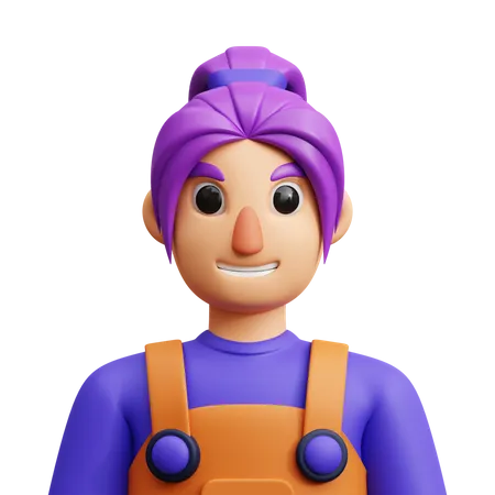 Garota  3D Icon