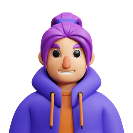 Garota  3D Icon