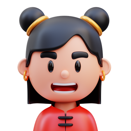 Menina chinesa  3D Icon