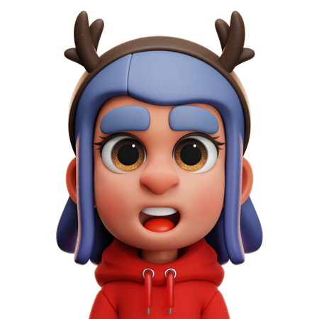 MENINA COM CAPUZ VERMELHO  3D Icon