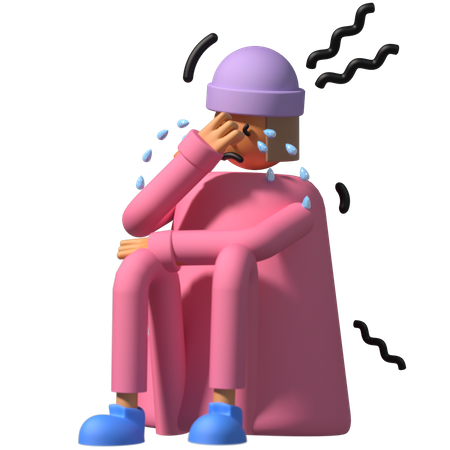 Menina triste chorando  3D Emoji