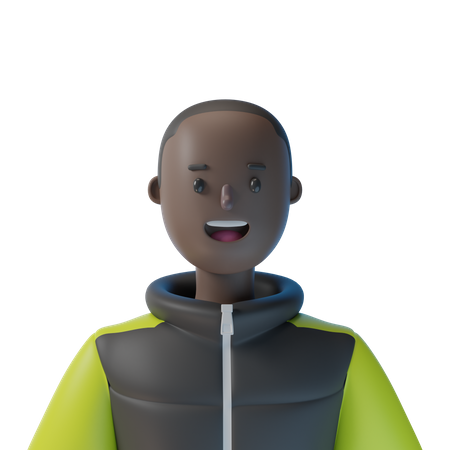 Menino africano  3D Illustration