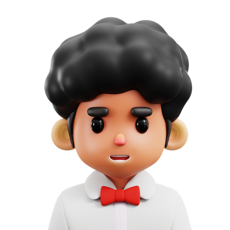 Menino afro  3D Icon